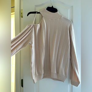 Cold shoulder sweater